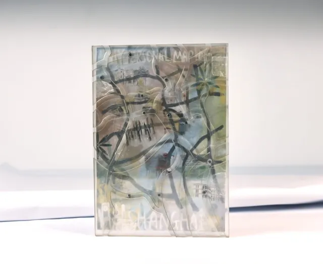 Layered translucent artwork